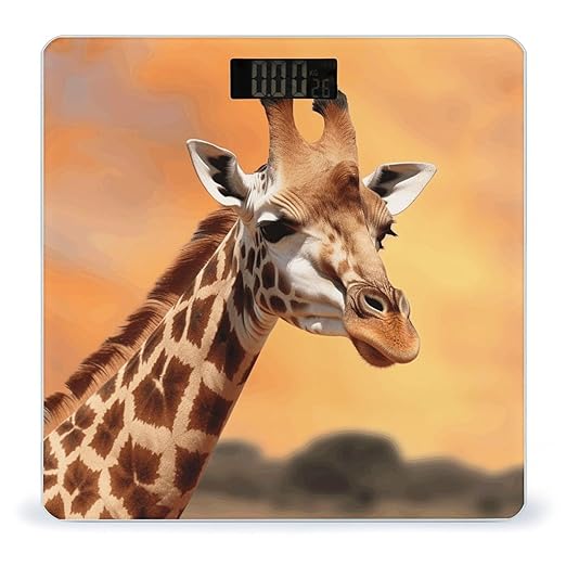 Giraffe Weight Scale for Body Weight Digital Bathroom Scale High Capacity Accurate Digital Weighing Scales and Easy-to-Read on Backlit LCD Display Scales