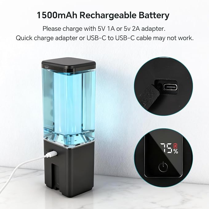 LAOPAO Soap Dispenser Automatic Soap Dispenser Wall Mount Rechargeable Foaming Soap Pump for Bathroom Kitchen Touchless Foam Soap Dispenser for Dish/Hand/Shower Soap Home &amp Commercial 540ml B