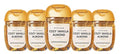 Cozy Vanilla Almond Hand Sanitizer - Vanilla Orchid + Sugared Almonds + Sweet Musk - Set of 5 Mini Vanilla Scented Travel Size (1 oz) Pocket Sanitizers - New for 2024
