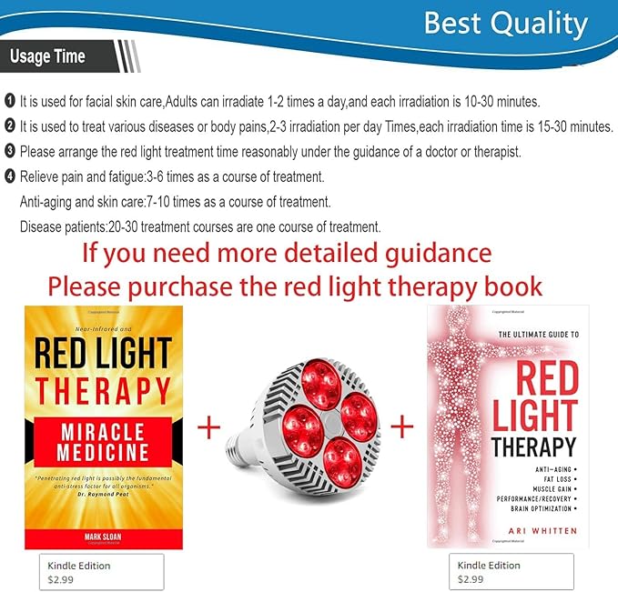 Red Light Therapy Lamp 48W 24 LED Deep Red Light Bulb 660nm &amp 850nm 1 Count