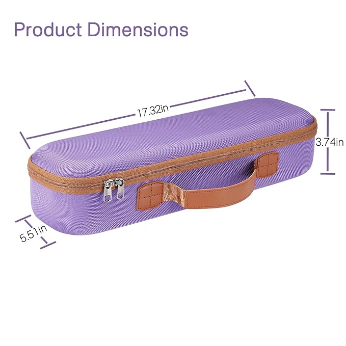 RAIACE Hard Storage Case Compatible with Dyson Airstrait Straightener Travel Carrying Bag. (case only). - Purple