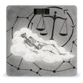 Black and White Romantic Constellation Skeleton Weight Scale Large Bathroom Scales Digital Weight with Bright LED Display Non Slip Automatic Weighing Scale Fashion Weighing Machine for Body