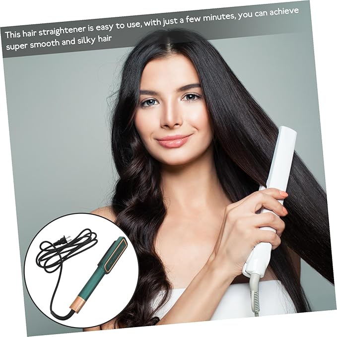 Portable Adjustable Hair Straightener for Women Lightweight Ceramic Flat with Fast Heating Anti-frizz Shine Enhancing Suitable for Wavy and Curly Hair US Plug