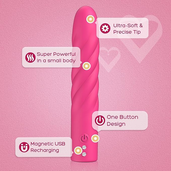 2026 New Edition Travel Pocket Bullet Tool Powerful Quiet 20 Modes Mini StickHandheld Personal Bullet Massage Rod for Women Portable Silicone Massage for Body Relax K6458M