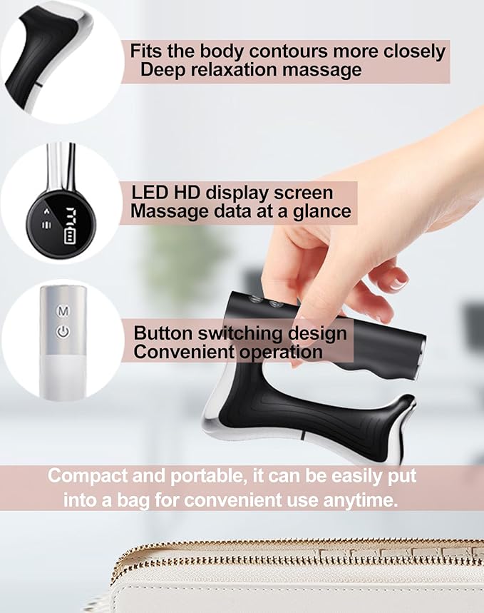 Glwria Fascia Massager4 in 1 Fascia Tool Full-Body Sculpting BladeSculptor Full Body Contour DeviceElectric Fascia Knife Vibration Body Massager For FootFaceNeckBackArmsLegsWaist Relief Pain