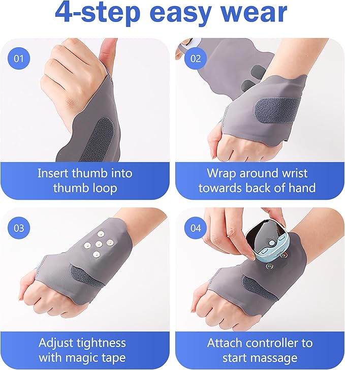 Hand Massager with Heat - 5 Modes 9 Intensity Levels3 Heat Settings Cordless &amp Rechargeable