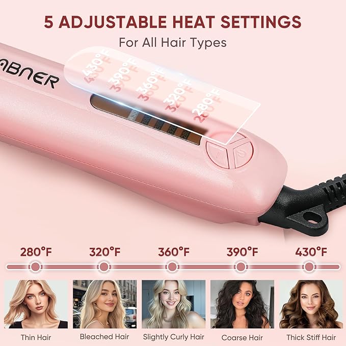 Rotating Curling Iron Set Automatic Curling Wand for Long Hair Easy to Use Hair Curler Get Effortlessly-Chic Beach Waves 3 Sizes Ceramic Barrel 0.75 1 1.25 to 430°F with Home Button Dual Voltage