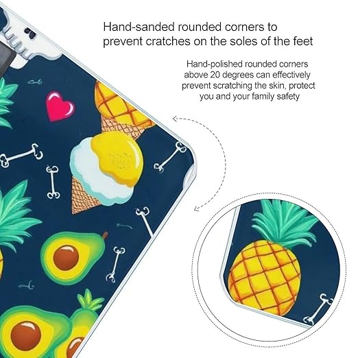 Energy Saving Scale Bathroom Weighing Scale Smart Scale for Body Weight Digital Summer Skull Pineapple Ice Cream Avocado Print