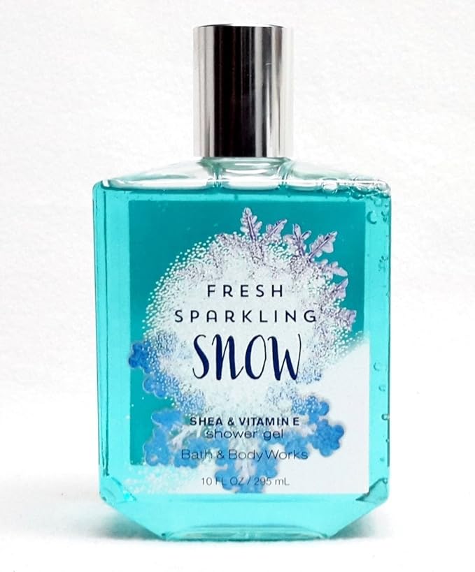 NEW BATH &amp BODY WORKS FRESH SPARKLING SNOW SHOWER GEL WASH SHEA VITAMIN E 10 OZ