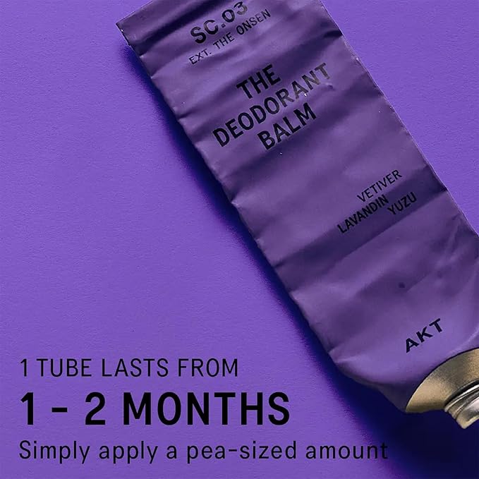 AKT Deodorant Balm 1.7 Fl Oz Natural Deodorant for Men and Women Award-Winning Multi-use Cream Deo Without Aluminum Sc.03 The Onsen Plastic Free All Genders