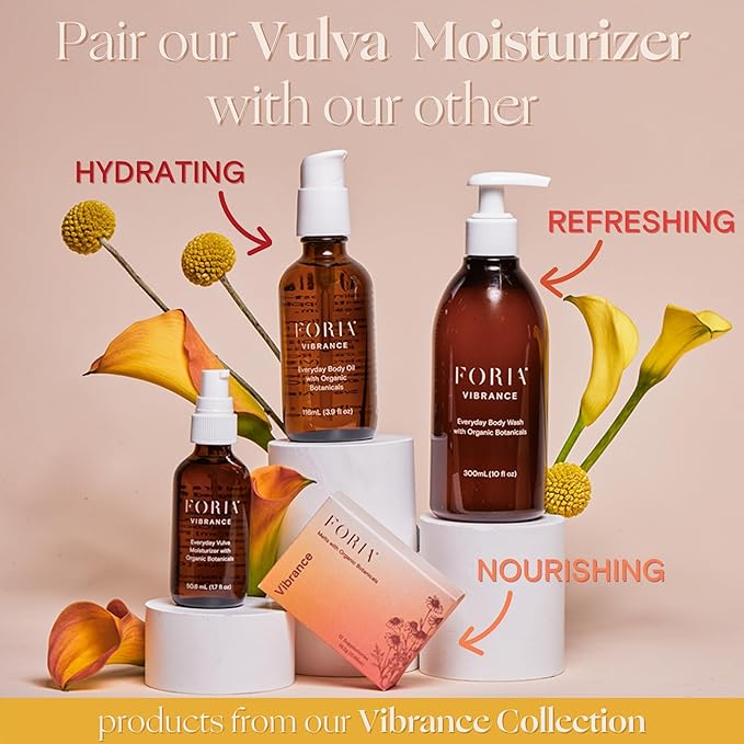 FORIA Everyday Vulva Moisturizer - Organic Hydrating Natural Feminine Skincare - 1.7 Fl Oz