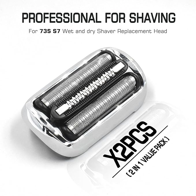 S7 73S 360 Replacement Head Foil &amp Cutters for Braun Series 7 Eletric Shavers Compatible with Braun New Generation 7020s 7025s 7027 cs 7071cc 7075cc 7085cc Razor