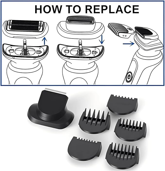 Beard Trimmer Head Series 5 67Compatible For Braun5120s/5150cs/5049cs/6177cc/6120s/7171cc/5118s/6172cc/7185cc/7177cc Razor Head