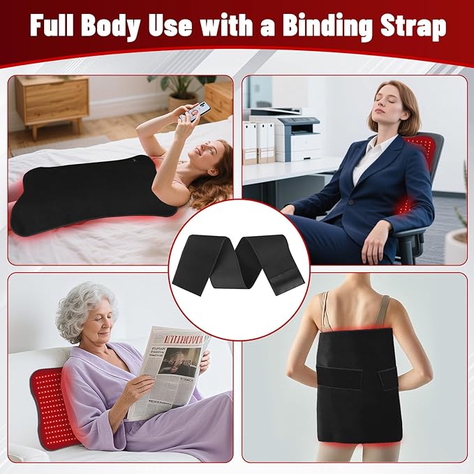 Red Light Therapy Mat for Body 31.5''x 24'' Red Light Therapy Pad with Controller 420pcs 2 in 1 LEDs (660nm &amp 850nm) Adjustable Timer &amp Intensity