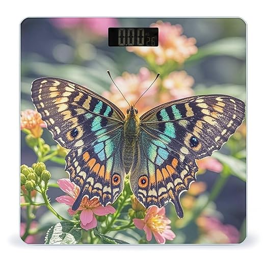 Butterfly Scale for Body Weight Highly Accurate Digital Bathroom Body Scale Digital Bathroom Scales for People Anti-Slip Large LCD Display Smart Scales