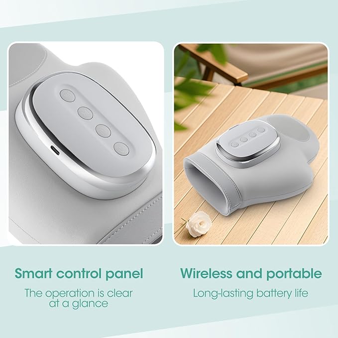 Hand Massager with Heat and Compression Cordless Hand Massager 3 Massage 4 Temperatures 5 Compression Models Therapy for Arthritis Wrist &amp Carpal Tunnel Relief Hand Massage Gift for Women/Men