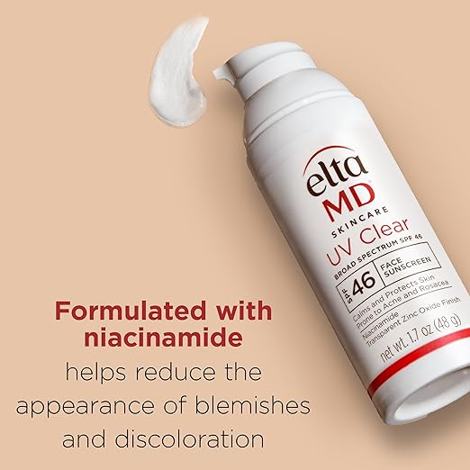 EltaMD UV Clear Tinted Face Sunscreen SPF 46 Oil Free Sunscreen for Sensitive Skin with Zinc Oxide Dermatologist Recommended