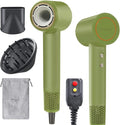 Dries Hair Quickly 500 Million Ion Hair Dryer Low Noise 160000 RPM Professional High Speed Fast Drying Lightweight Blow Dryer with Thermo-ControlGifts for Women for Home and Travel Green