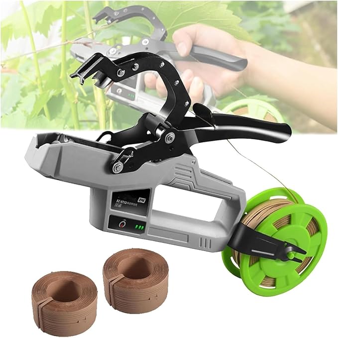 Electric Plant Tying Machine Semi-Automatic Plant Tie Machine Plant Tying Tool for Grapes Tomatoes VegetablesMax Bending Diameter 45mm