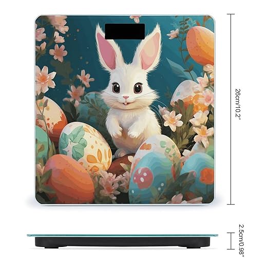 Cute Easter Bunny Scale for Body Weight Smart Scales Digital Bathroom Scale High Precision Weighing Scales with Large Display Weighing Machine for People