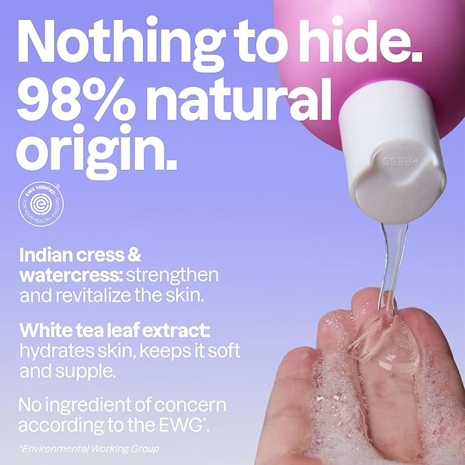 ATTITUDE Body Wash EWG Verified Shower Gel Dermatologically Tested Plant and Mineral-Based Vegan Personal Care Products Coconut &amp Wild Berries 16 Fl Oz (Pack of 6)