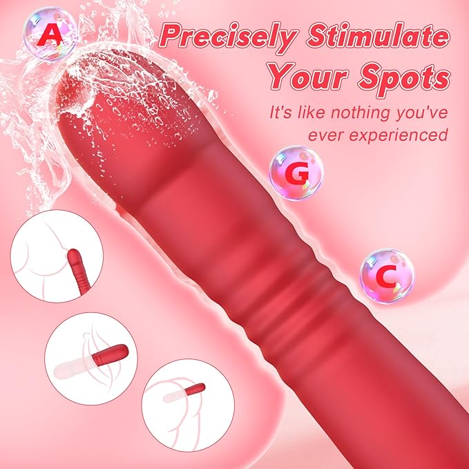 Portable Vibrating Massager -Clitioral Sucker Relaxes Muscles Viboators Toy 7 Modes Couples - for Body and Back Foot Silent Personal for Sports Massage Adult Tools Relaxation PW40q (red)