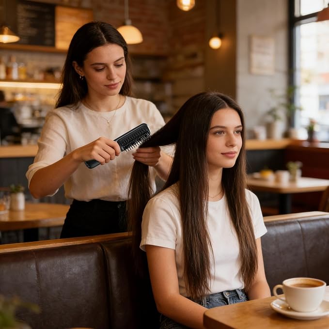 Portable Hair Straightener | Portable Hair Straightening Curling Styling Tool - Travel Straightener Brushfor Home Apartment Salon Travel Business Trips Women Men