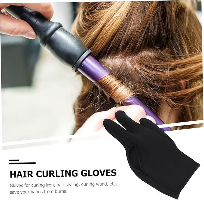 4pcs Heat Resistant Mitts Utility Gloves for Men Women Heat Hair Styling Curling Iron Mitts Finger Protectors for Hair Salon Home Use