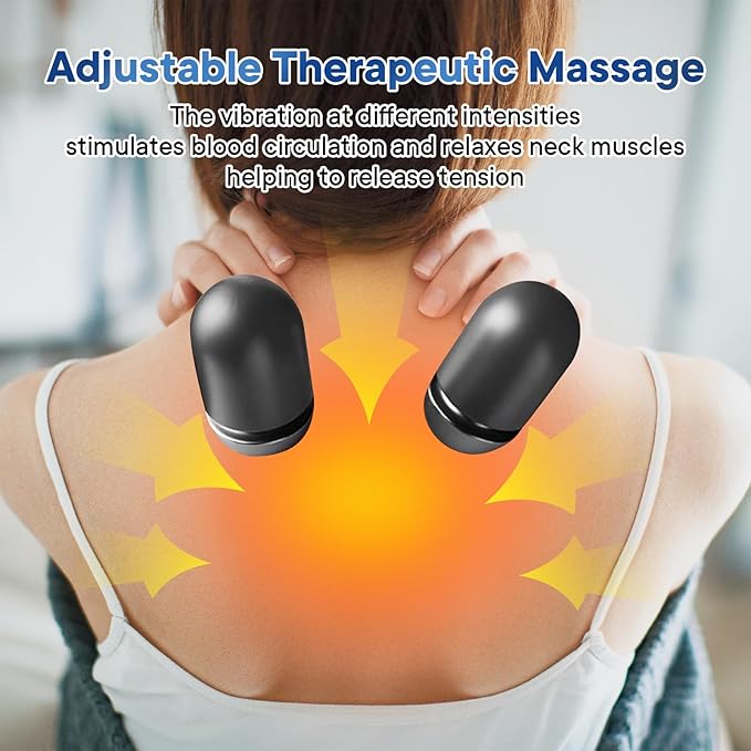 Neck Massager Pillow 3-in-1 Neck Massager Traction Massage with Heat Neck Pillow for Shoulder Pain Deep Tissue Pain ReliefRechargeable PillowIdeal Gift for Parents