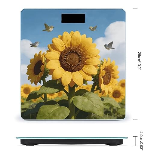 Blossoms in Spring Smart Scale for Body Weight Digital Bathroom Scale Toughened Glass Weight Scale with Large LCD Backlight Display High Precision Scales Weighing Machine