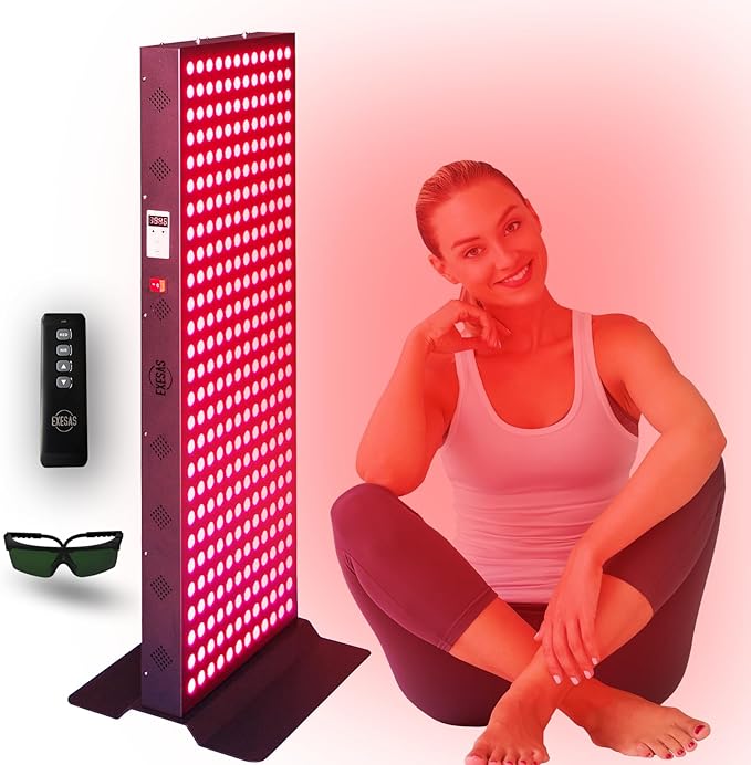 Red Light Therapy Device for Full Body 630nm 660nm 810nm &amp 850nm Near Infrared Dual-Chip Clinical Grade LED Panel for Smooth Skin Weight Pain and Overall Wellness (324LED)