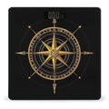 Men's Smart Scale for Body Weight Digital Bathroom Weighing Scale Automatic Switch Energy Saving Scale Ancient Viking Vegvisir Art Wind Rose Magic Navigation Gold Compass