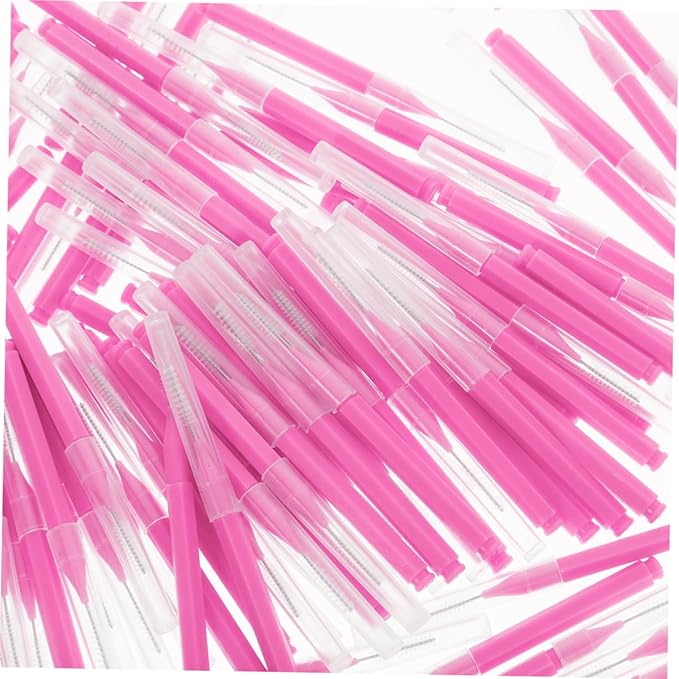 200pcs Interdental Brushes for Braces Soft Bristle Oral Pick Brush Ergonomic Design for Gentle Cleaning for Flossing and Oral Pink Interdental Cleaners