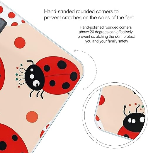 Cute Ladybug Smart Scale for Body Weight Accurate Bathroom Scale with LED Display Digital Weight Scales Weighing Machine High Precision Scales for Bath Home