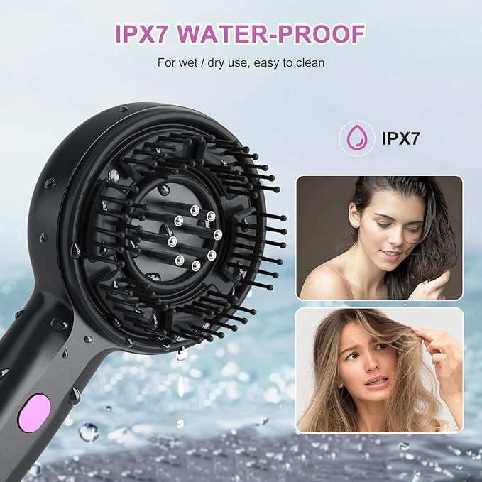 Yi Dong Electric Scalp Massage Comb with 4500mm² 66 Nodes 3 Modes Built-in 3ml Essential Oil Reservoir Type-C Rechargeable - Long-Lasting Hair Care Gift