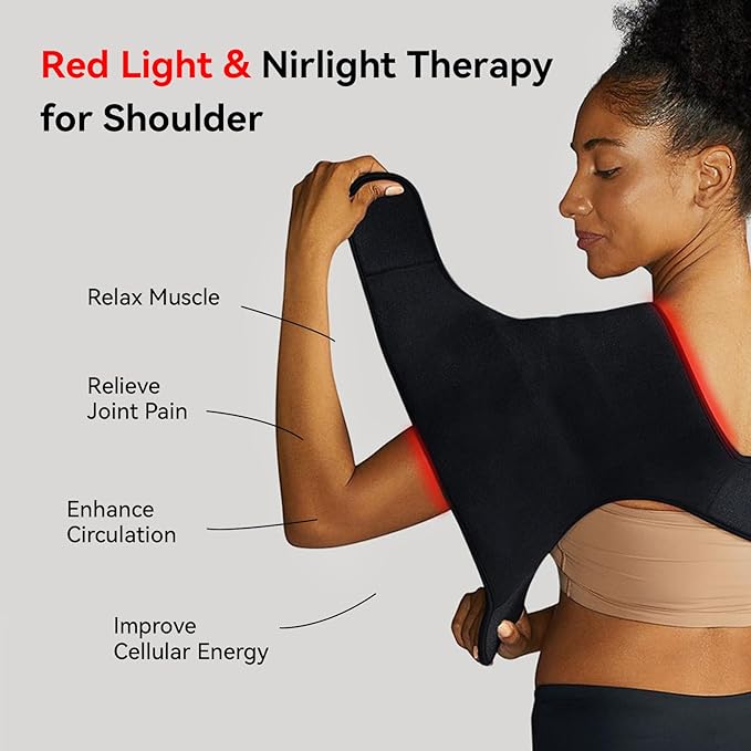 Megelin LED Red Infrared Light Therapy Belt for Shoulder
