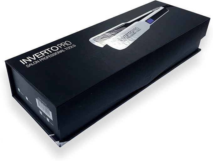 Professional Flat Iron Hair Straightener (110V White) Pro Silver Titanium Plates 1.5 for Keratin Treatments and Salon Heavy Duty Compatible with HSI Flat Iron
