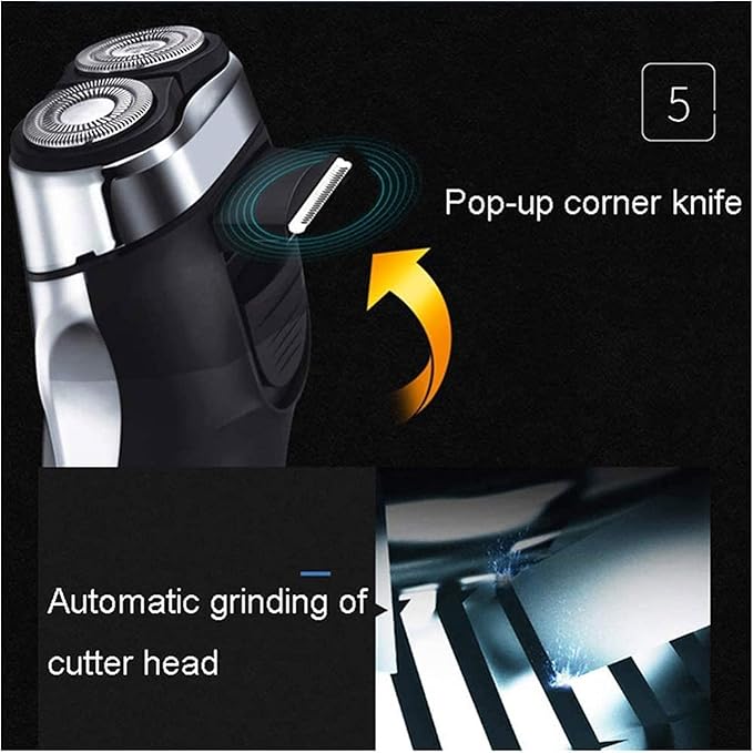Electric Shavers for Men Mens Electric Razor Dry Wet Waterproof Man Rotary Facial Shaver Portable Face Shaver Cordless Travel Rechargeable Led Display