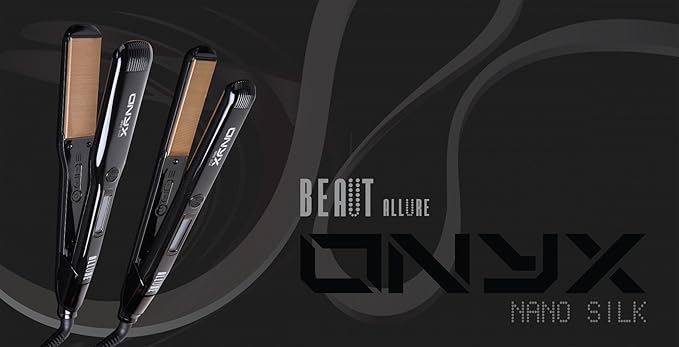 ONYX NANO SILK INNOVATIVE HAIR STRAIGHTENER ~ (New Arrival 2016) 1 TITANIUM PLATES WITH NANO SILK TECHNOLOGY
