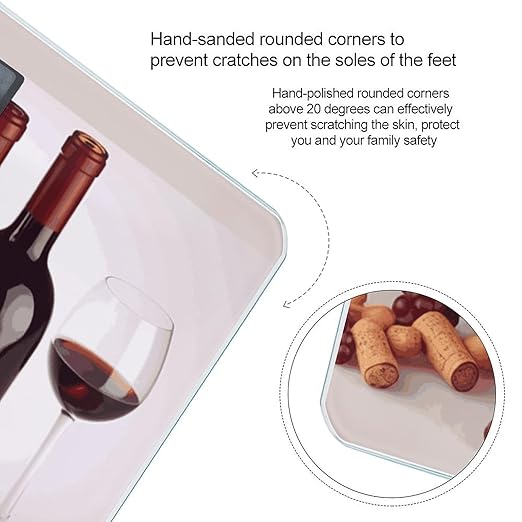 Red Wine Weight Scale Digital Electronic Scales Bathroom Scale Larg LCD Backlight Display High Precision MeasurementsTempered Glass