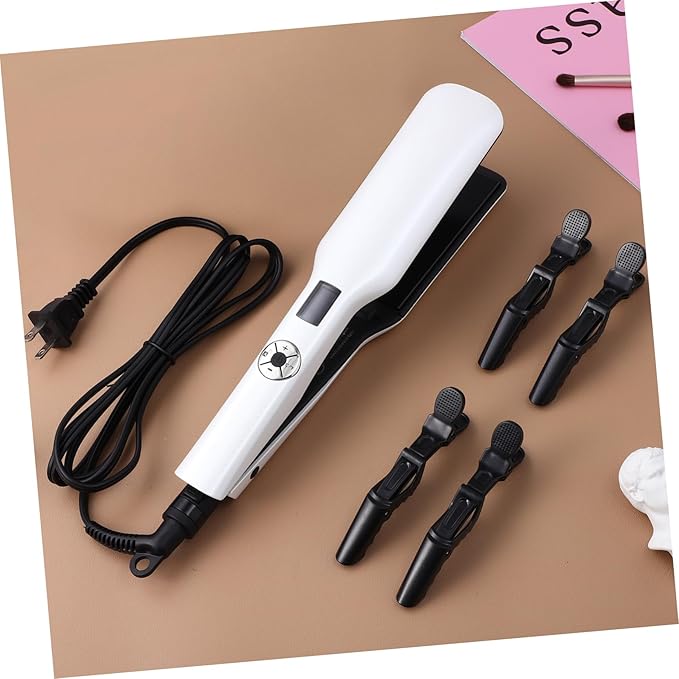 Hair Straightener and Curler Flat Iron Coated Steam Hair Straightener Iron
