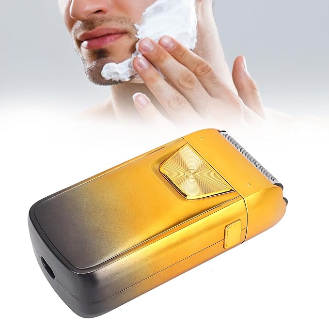 TARSHYRY Electric Foil Shaver for Men PortableRazor with Adjustable Double Foil LED Display Close Shaving Beard Bald Head Trimmer Travel Friendly Gifts for Him 1200mAh (Gold)