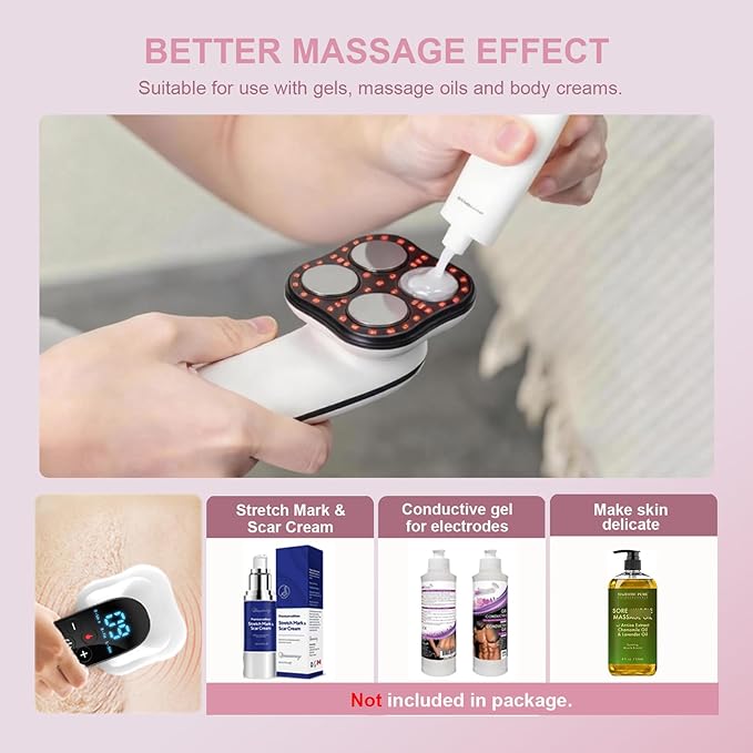 MASIKE Body Sculpting Machine - Professional Handheld Cordless Cellulite Massager - Suitable for Belly Neck Legs Hip Arms Gift for Women