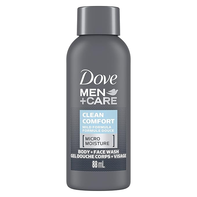Dove Men+Care Body and Face Wash for Healthier and Stronger Skin Clean Comfort Effectively Washes Away Bacteria While Nourishing Your Skin 3 oz 24 count