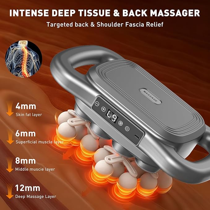 Upgrade 28 Head Massage Gun Set Handheld Back Massager Gun Deep Tissue9 Speeds Electric Percussion Muscle Body Massager for Athletes Neck Shoulder Pain ReliefGifts for Men Women
