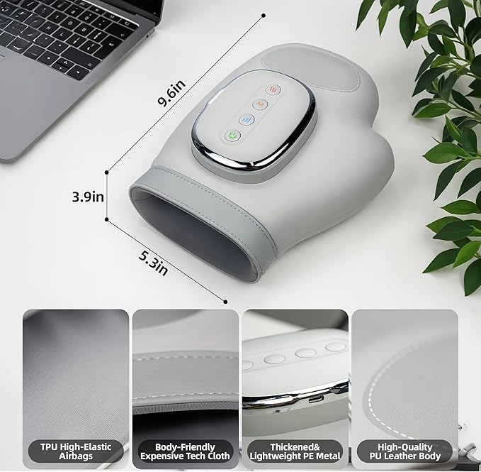 2026 NEW Smart Hand Massager with Heat and Compression – 3 Modes 5 Intensities Wireless Air Pressure for Arthritis &amp Hand Pain Relief – Portable for Home Office Travel – Ideal Wellness Gift