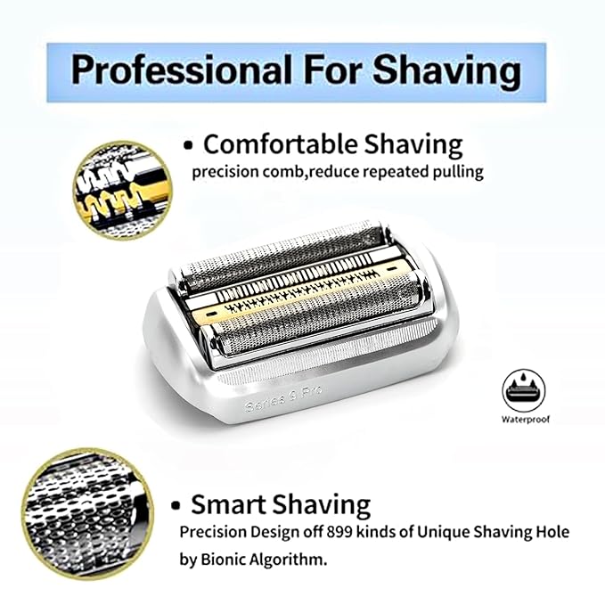 94M Series 9 Replacement Shaver Heads Compatible with Braun Series 9 Electric Razors for Braun S9 Replacement Headfor All Series 9 Electric foil Shaver 9030S 9040s 9050CC 9080CC etc Model