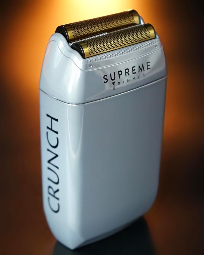 Supreme Trimmer Crunch STF602 – Waterproof Double Foil Shaver for Men | 150 Min Runtime Wet/Dry Cordless &amp Corded Electric Razor | Hypoallergenic Foils for Face Head &amp Stubble