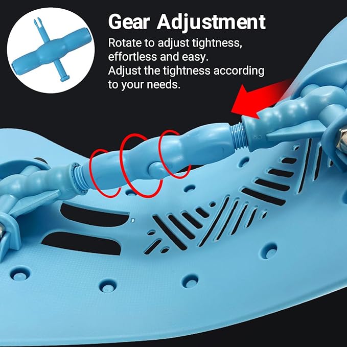 Back Stretcher &amp Cracker for Lower Back Pain Relief - Upgraded Multi-Level Lumbar Support Board with Magnetic Massager Spinal Device for Herniated Disc Sciatica &amp Scoliosis (Blue)