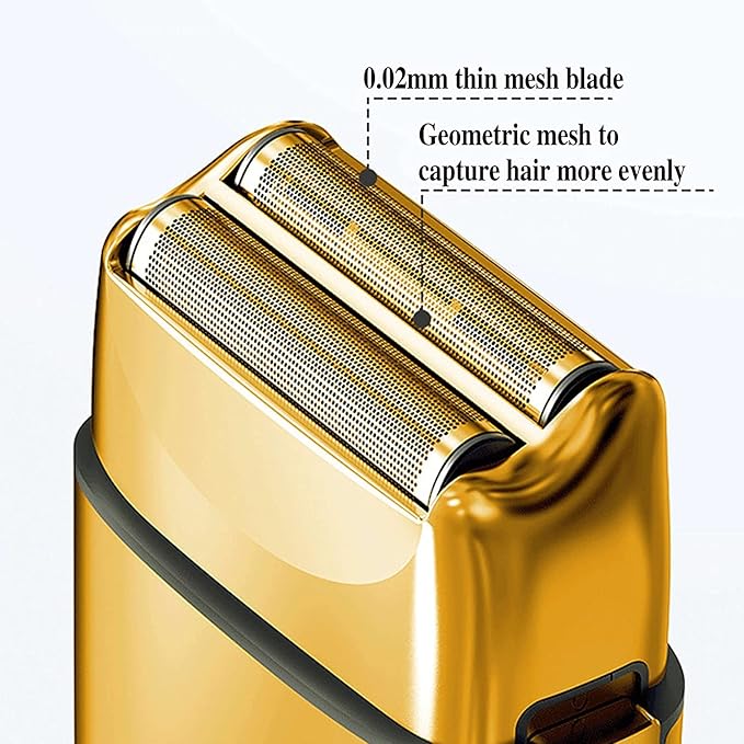 KEMEI Electric Razors for Men Professional Cordless All Metal Electric Razor Lithium Titanium Razors USB Rechargeable Facial Beard TrimmerGolden